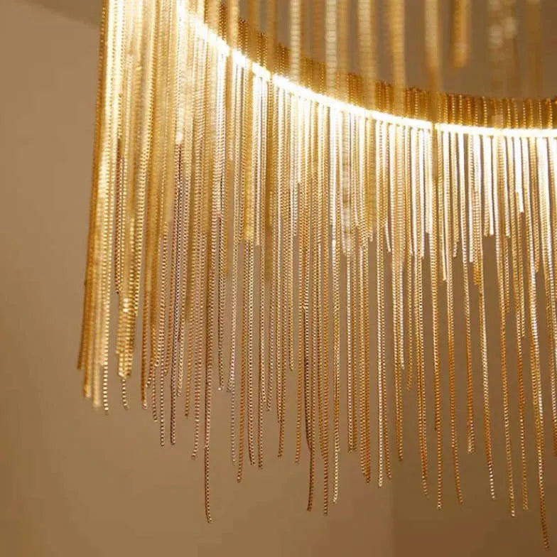 Ring-shaped Tassel Modern Luxury Pendant Light