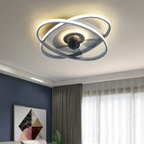 Cross Oval Design LED Modern Ceiling Fan Light