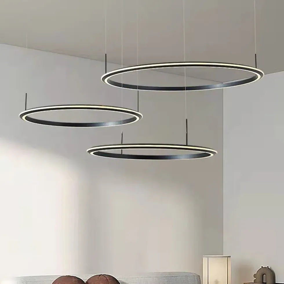 Single Ring Design Thin Wire Modern LED Pendant Light