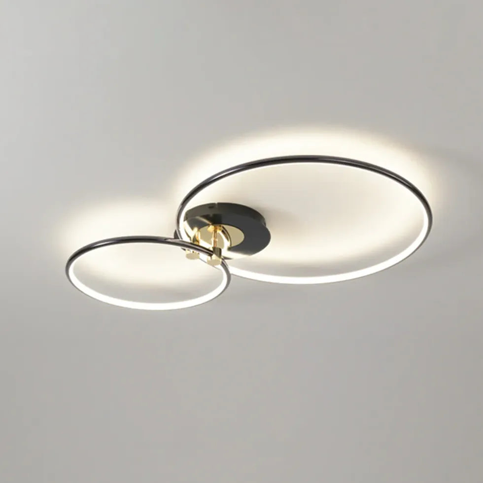 Multi-light Ring Modern Black LED Ceiling Light