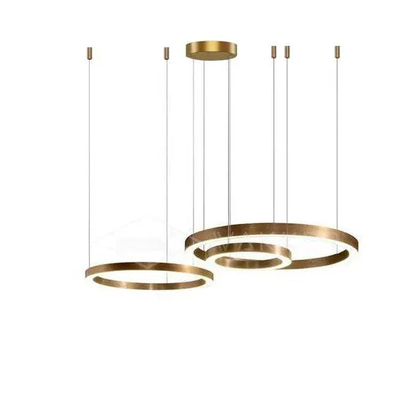 Gold LED Multi-Light Round Design Pendant Light