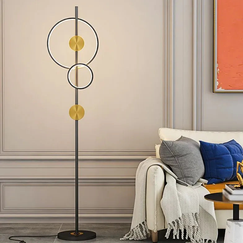 Multi-Circle Metal Modern Floor Lamp