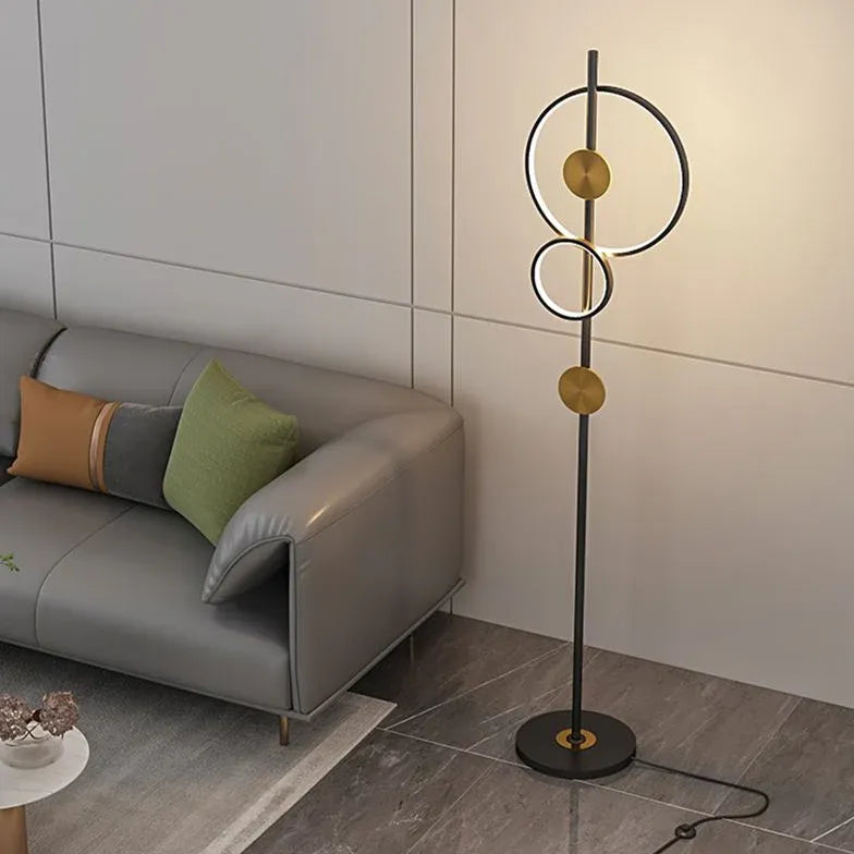 Multi-Circle Metal Modern Floor Lamp