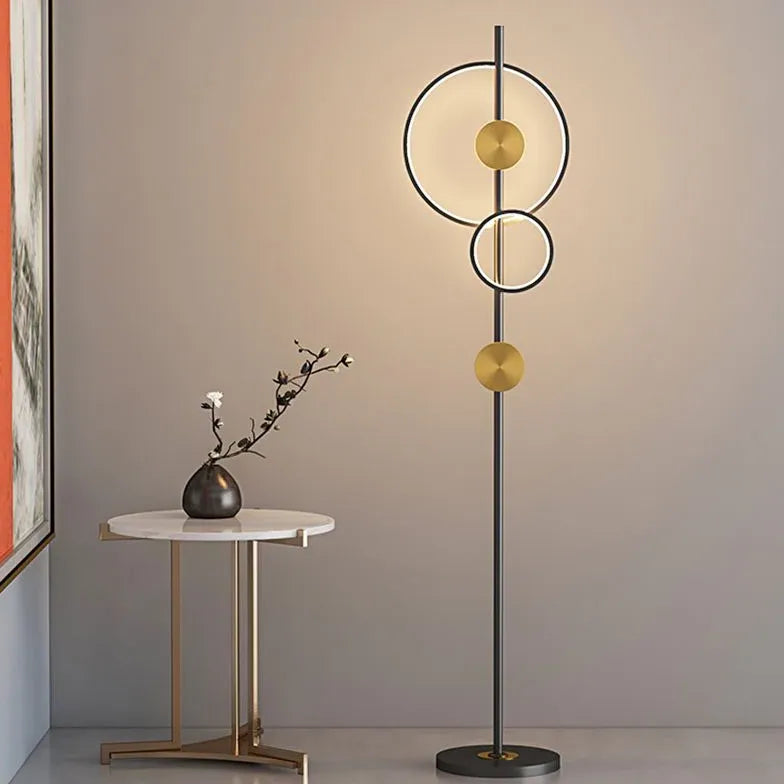 Multi-Circle Metal Modern Floor Lamp