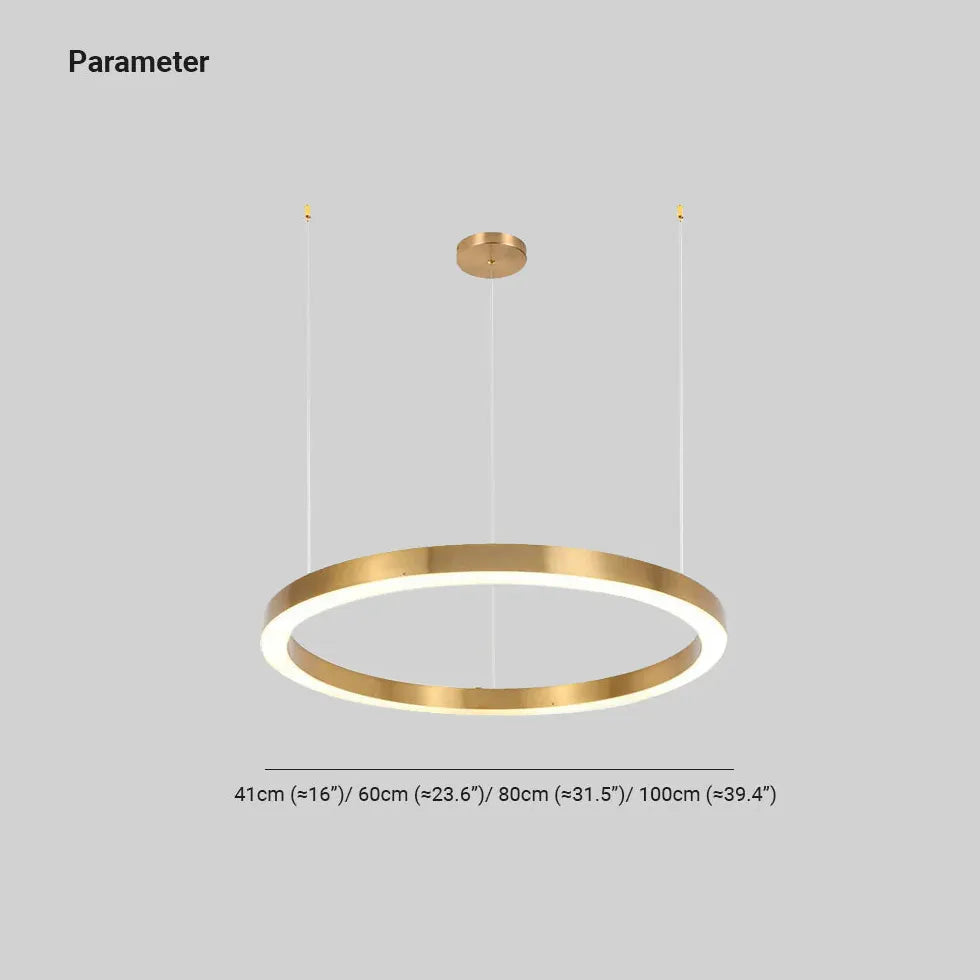 Multi-Ring Gold LED for Pendant Light