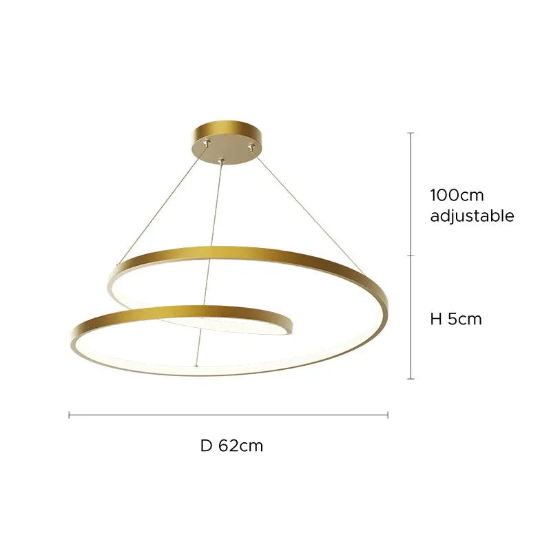 Ring-Shaped Design Gold Modern Pendant Light