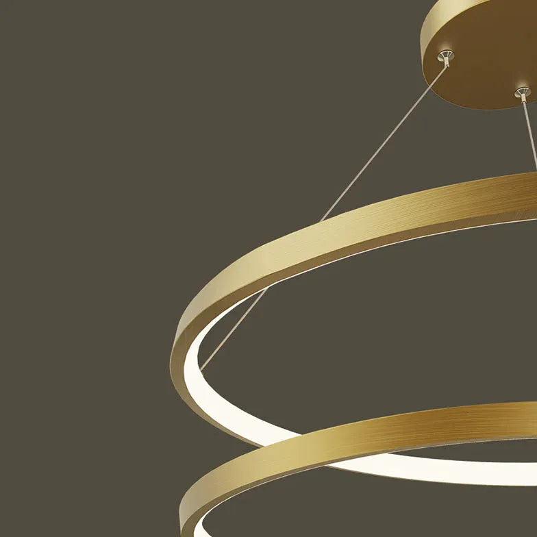 Ring-Shaped Design Gold Modern Pendant Light