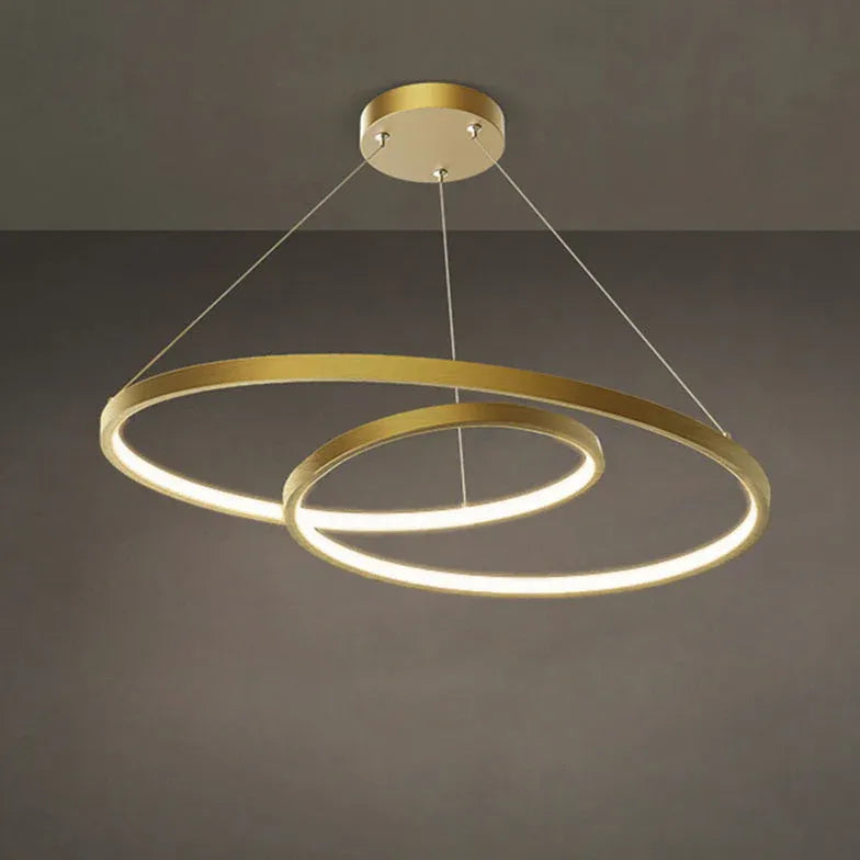 Ring-Shaped Design Gold Modern Pendant Light