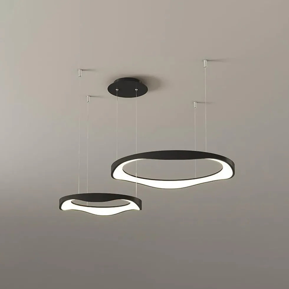 Ring-shaped Metal Acrylic LED Living Room Pendant Light