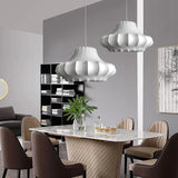 White Metal Silk Modern Pendant Light