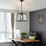 Black Rectangular Frame Industrial Pendant Light