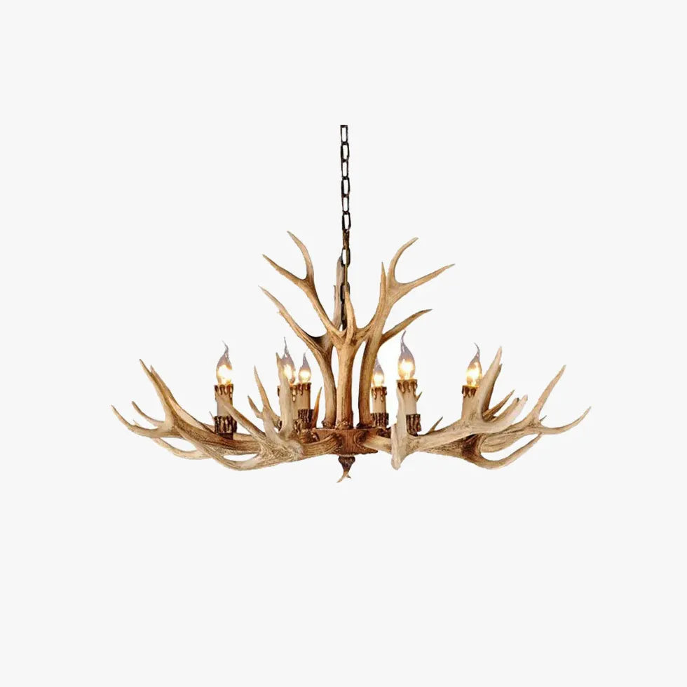 Rustic style antler led chandelier