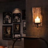 Candle Wall Sconce Lighting Wooden