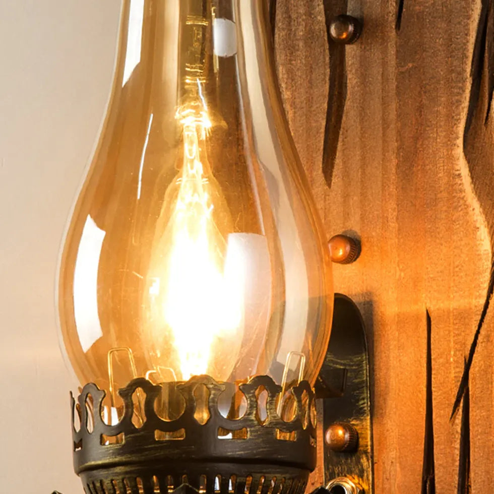 Nostalgia Pine Wood Vintage Wall Lights