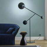 Round Shade Multi-Arm Industrial Floor Lamp