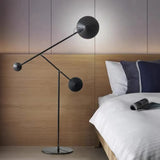 Round Shade Multi-Arm Industrial Floor Lamp