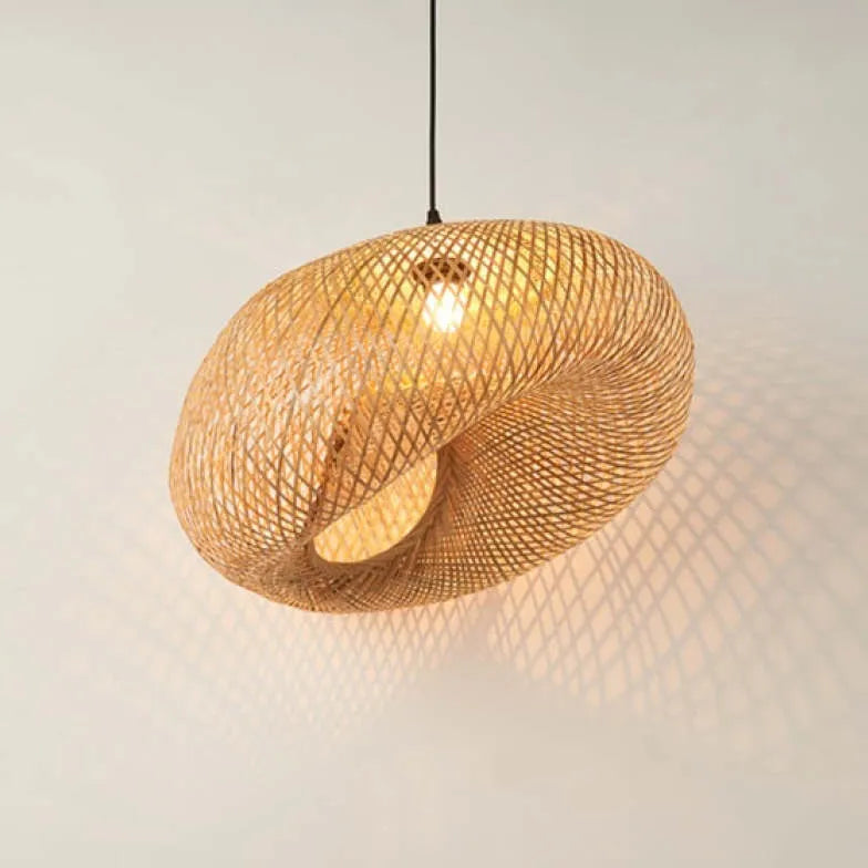 Bamboo Woven Rattan Dining Decorative Pendant Light