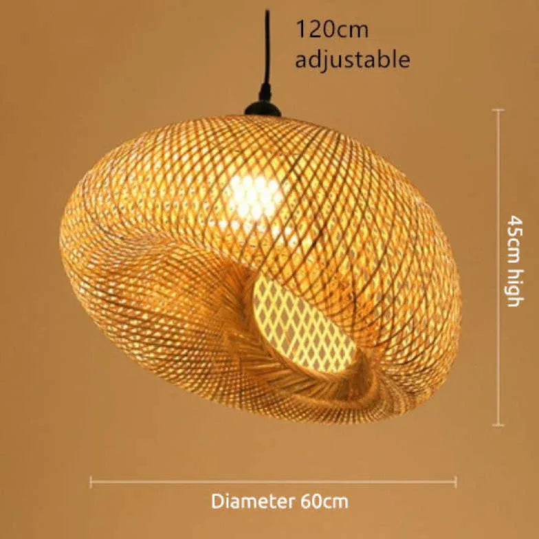 Bamboo Woven Rattan Dining Decorative Pendant Light