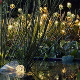 Elegant Glass Flower Outdoor Floor lamps