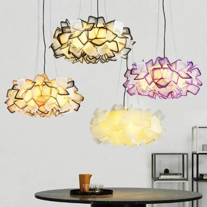 Petal-Shaped PVC Modern Bedroom Pendant Light