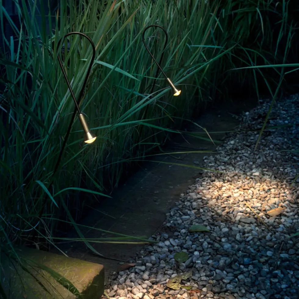 Gold Curved Landscape Outdoor lights