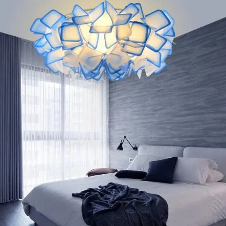 Acrylic Floral Cluster Modern Art Ceiling Light