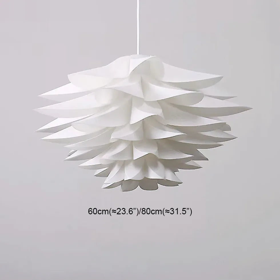 Six-Layer Lotus Lampshade White Bedroom Pendant Light