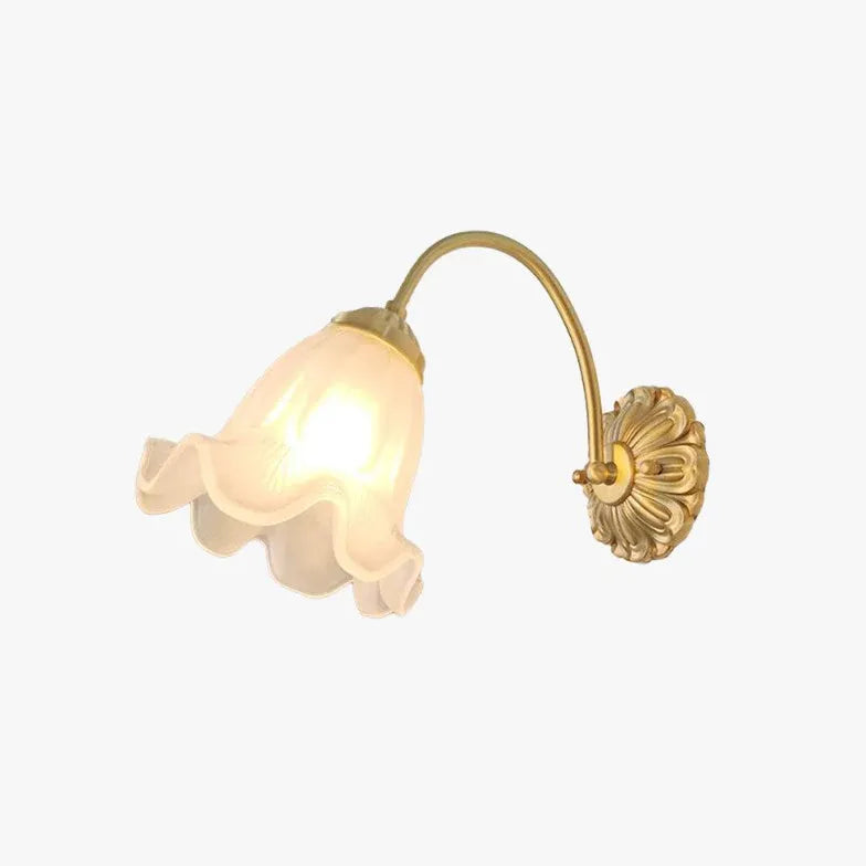 Flower Wall Light Vintage Glass