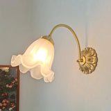 Flower Wall Light Vintage Glass