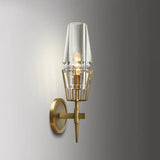 Lantern Glass Vintage Gold Wall Lights