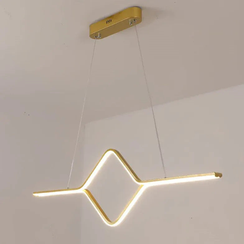 Minimalist Wavy Line Design LED Pendant Light