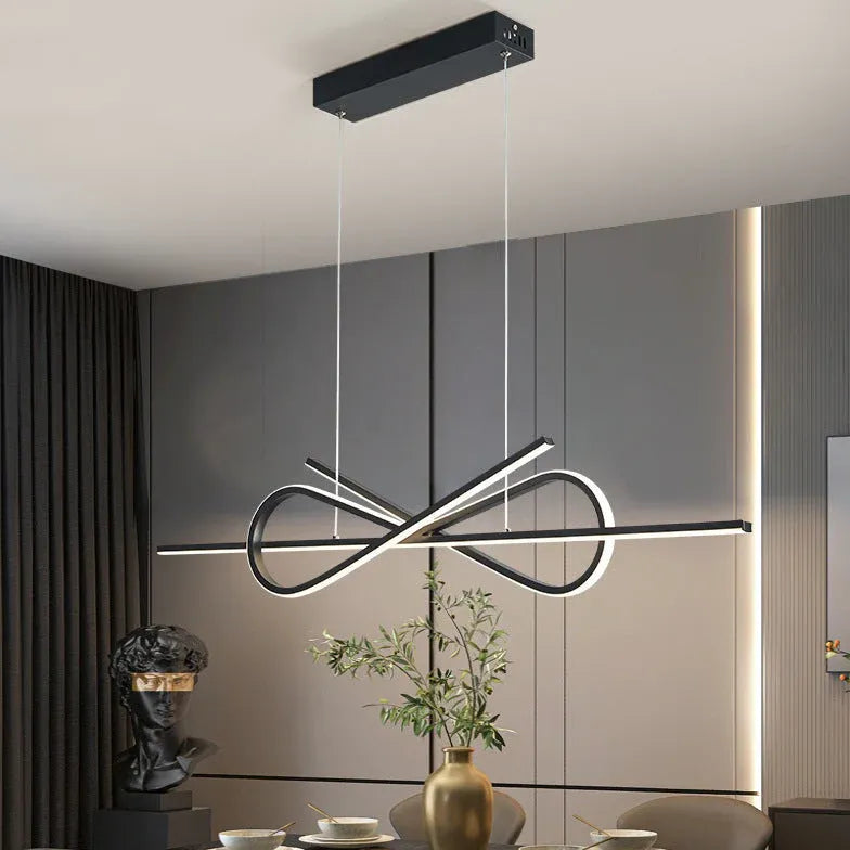 Interwoven Streamlined LED Dining Room Pendant Light