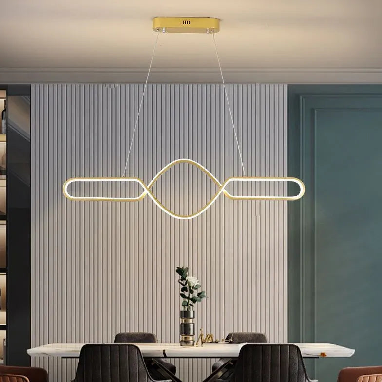 Wave-shaped Streamlined LED Pendant Light