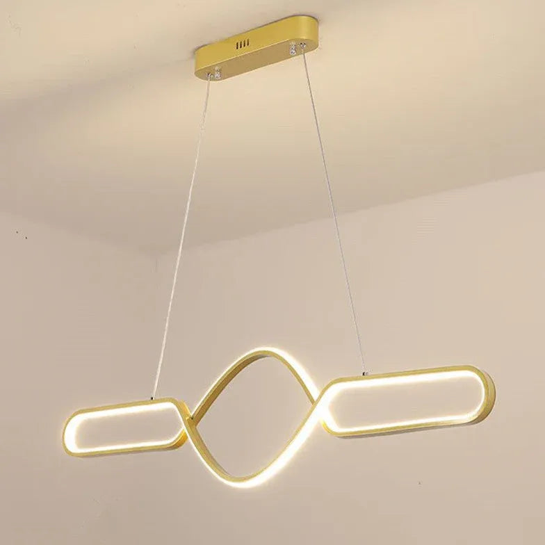 Wave-shaped Streamlined LED Pendant Light