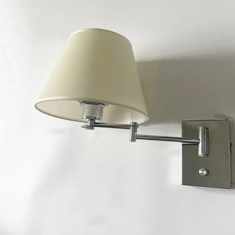 Beige Conical Single Arm Wall Lamp