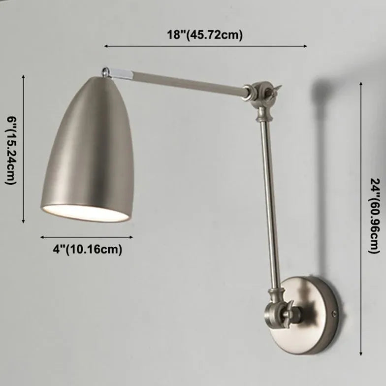 Conical Shade Adjustable Bedside Spotlight