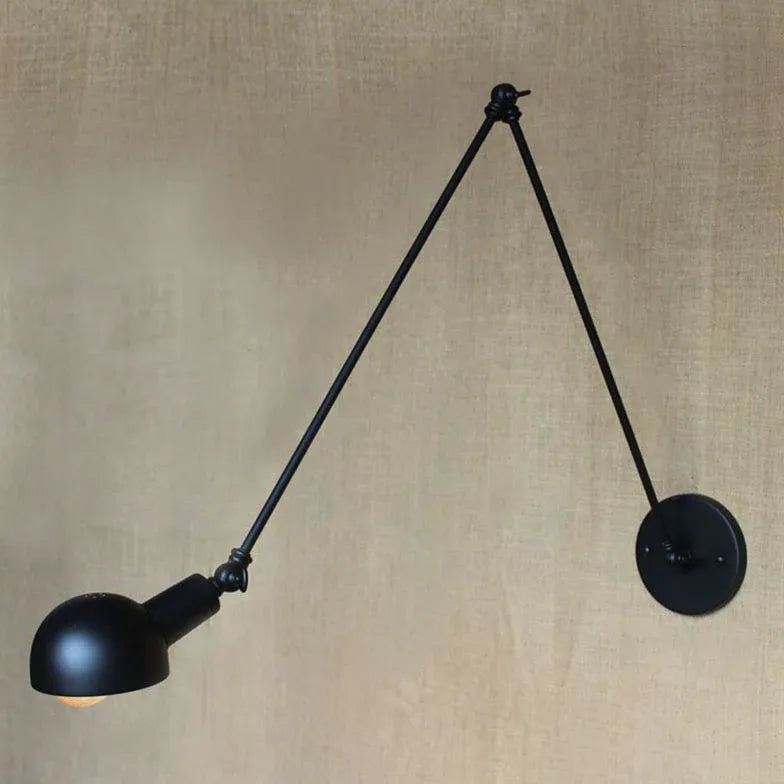 Adjustable Black Reading Wall Light