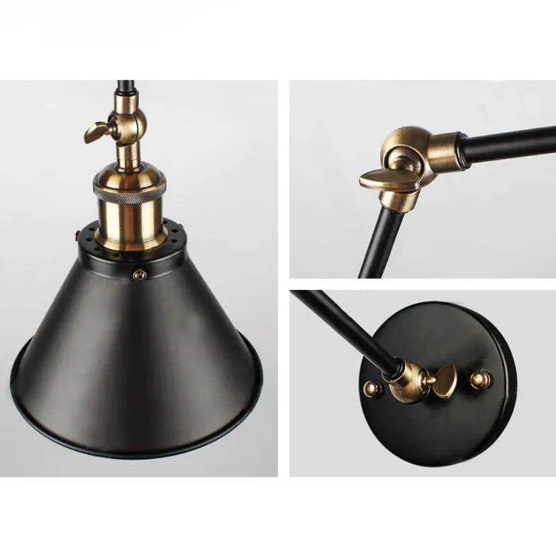 articulating wall light indoor black