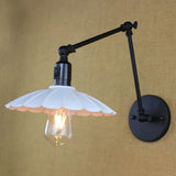 Flower Lampshade Swing Arm Vintage Wall Lights