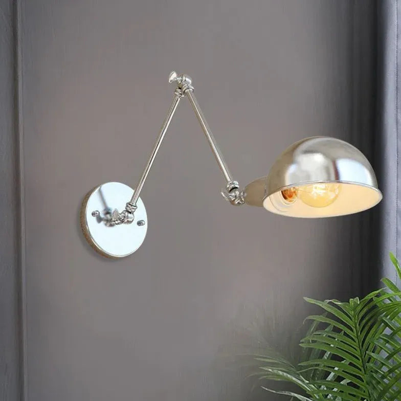 Nickel Wall Light for Bedroom