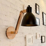 Adjustable Wooden Industrial Wall Lights