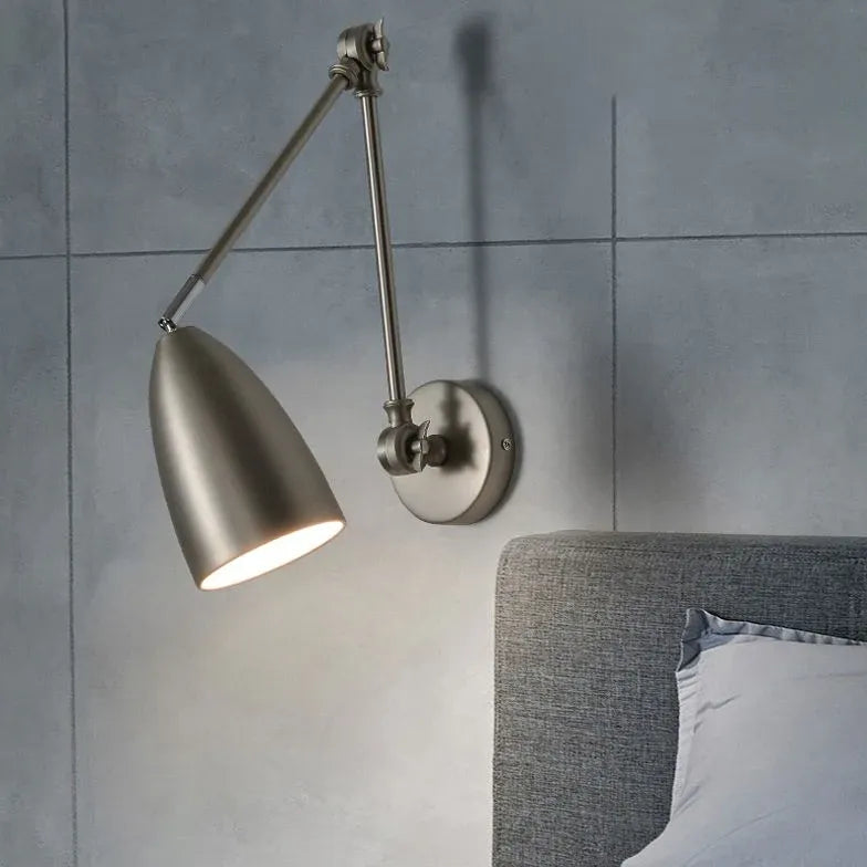 Nickel Wall Light for Bedroom