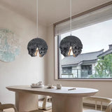 Irregular Imitation Rock Shade Dining Room Pendant Light