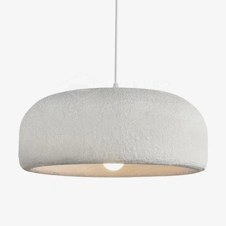 Round Minimalist Modern White Pendant Light