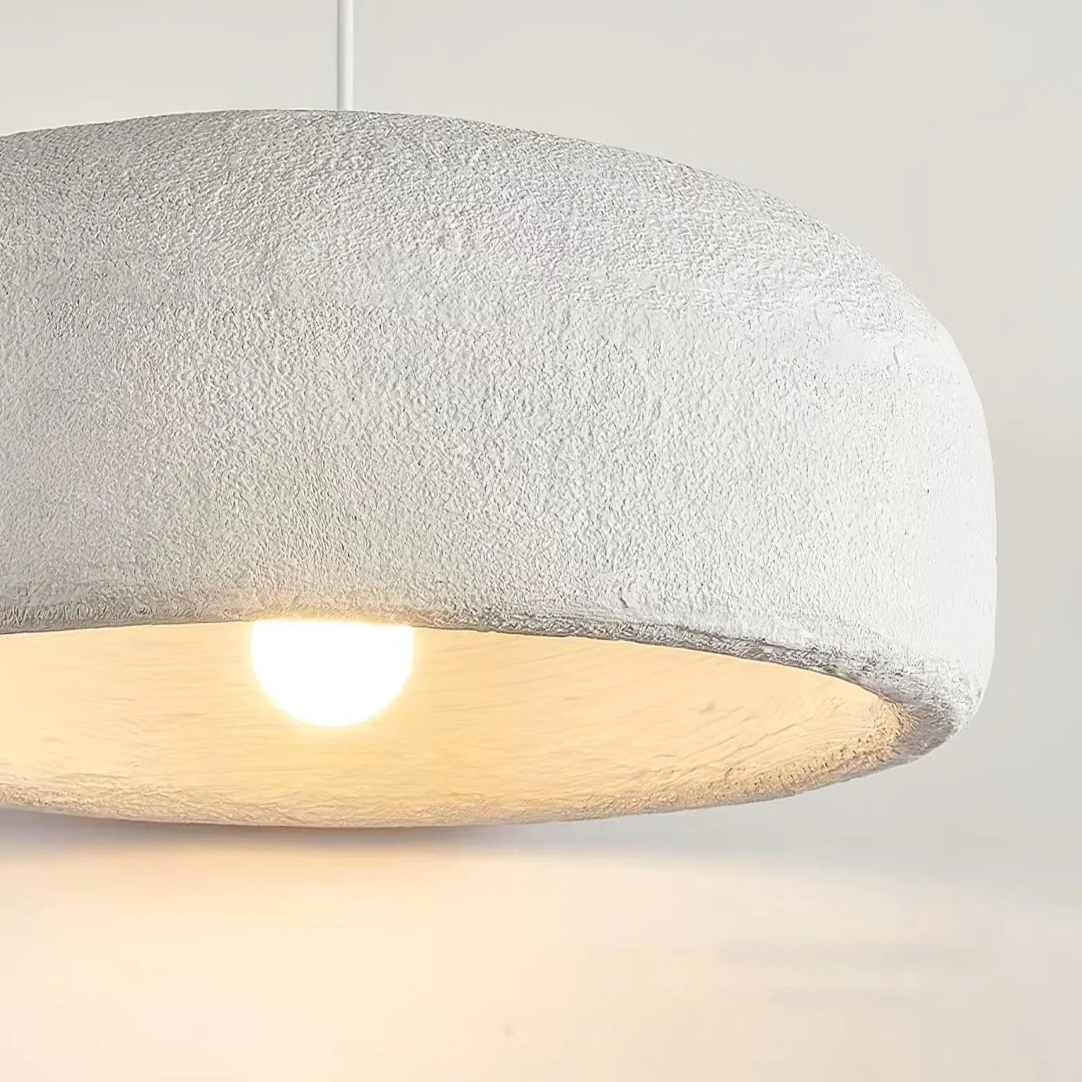 Round Minimalist Modern White Pendant Light