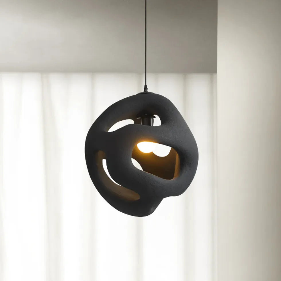 Spherical Hollow Lampshade Sand Modern Pendant Light