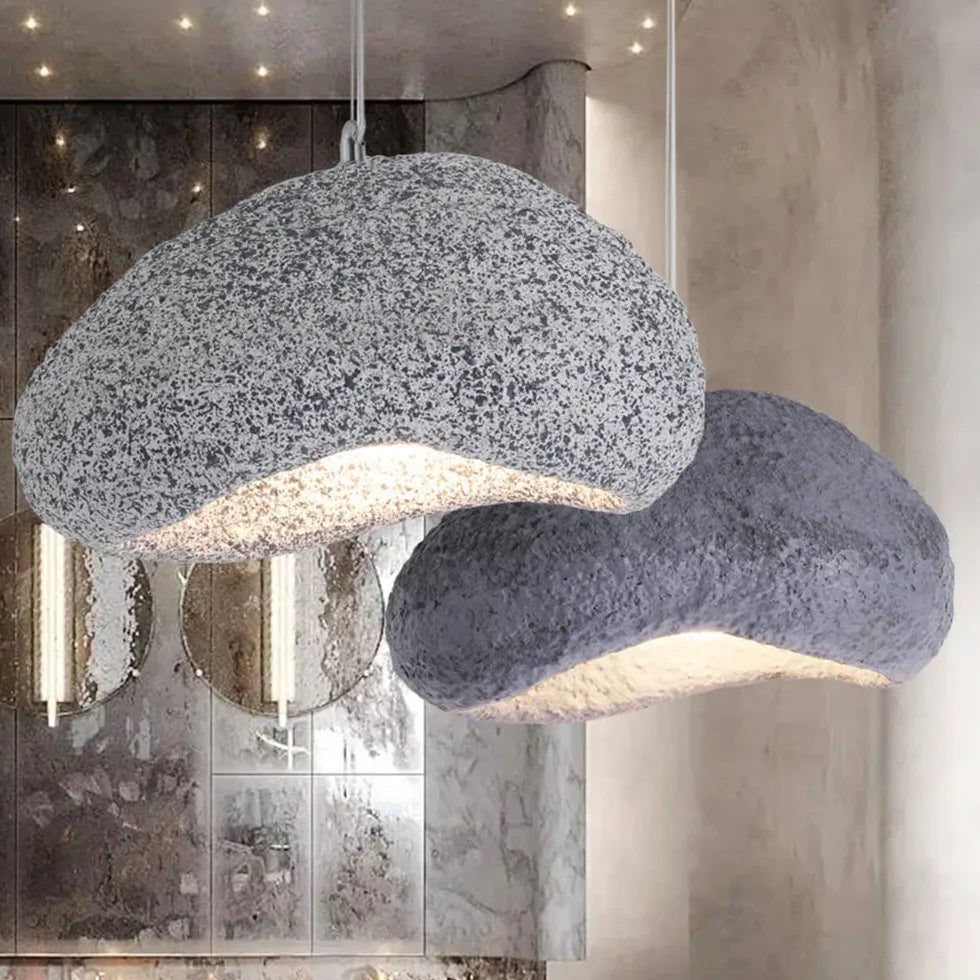 Faux Marble Irregular Shape Modern Pendant Light