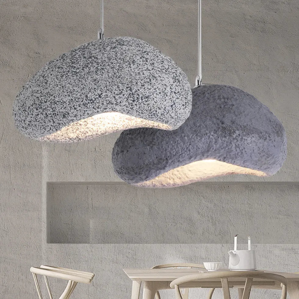 Faux Marble Irregular Shape Modern Pendant Light