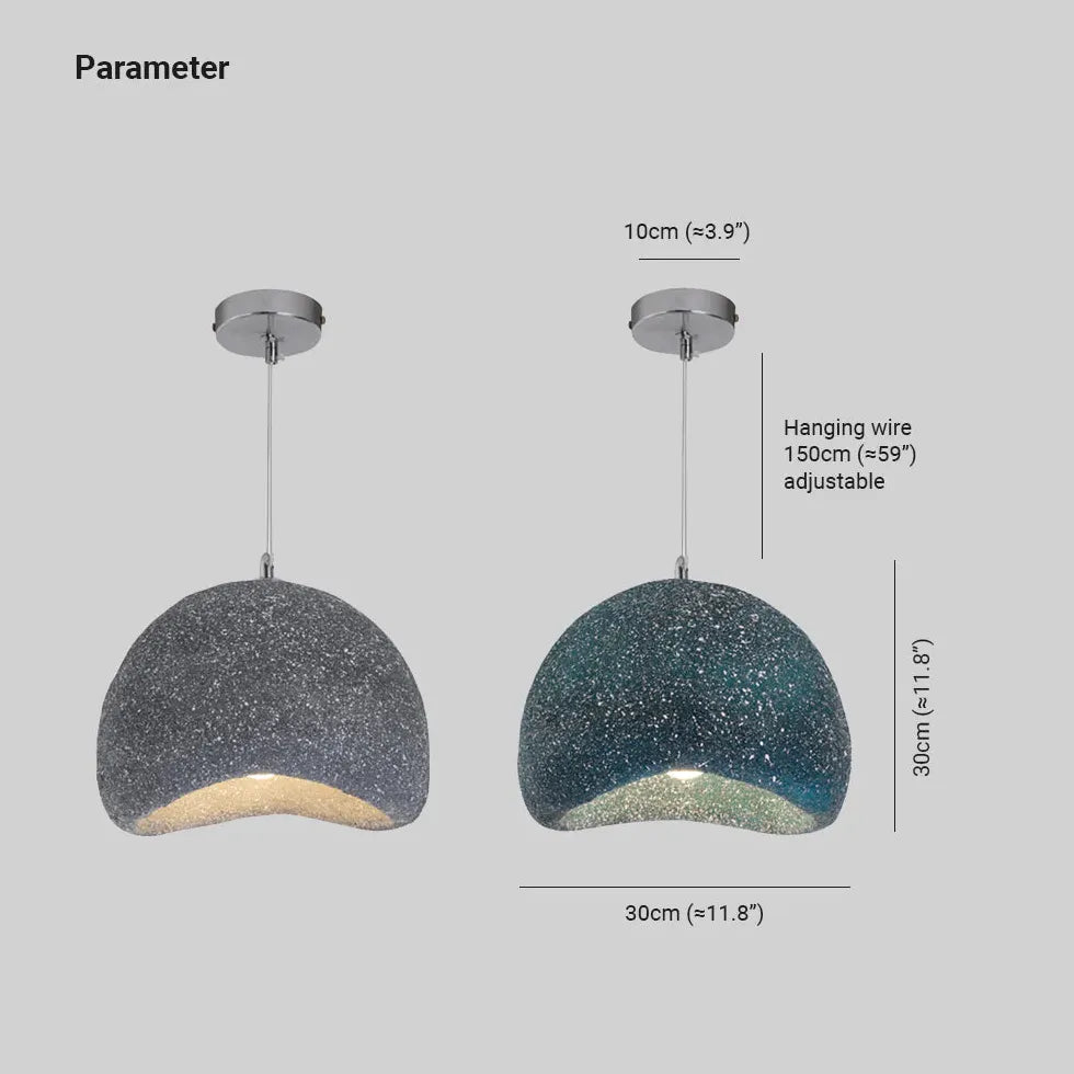 Faux Rock Texture Lampshade Modern Pendant Light