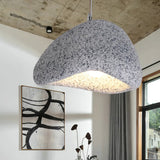 Irregular Pebble Texture Lampshade Modern Pendant Light